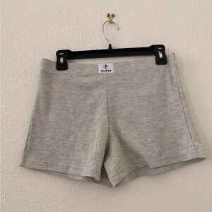 PARKE Heather Grey Waffle Knit Women’s Shorts